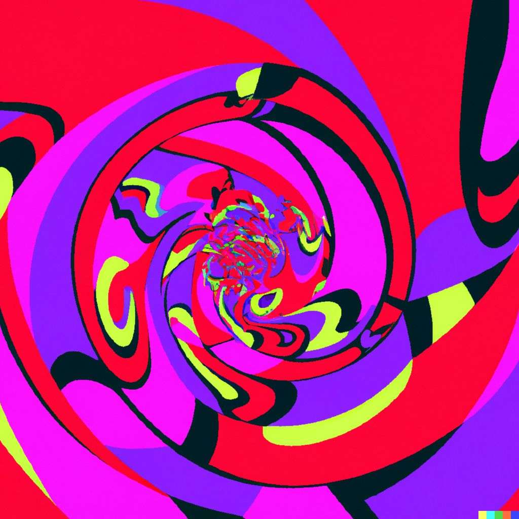 a representation of anxiety, digital art, op art